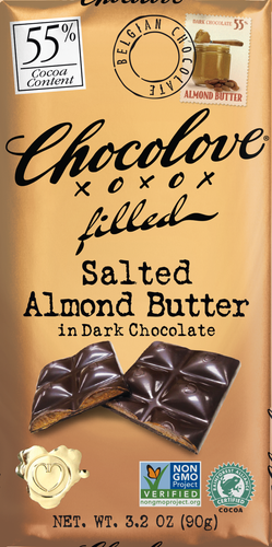 Salted Almond Butter in Dark Chocolate (master case) 12-10-3.2 Ounce